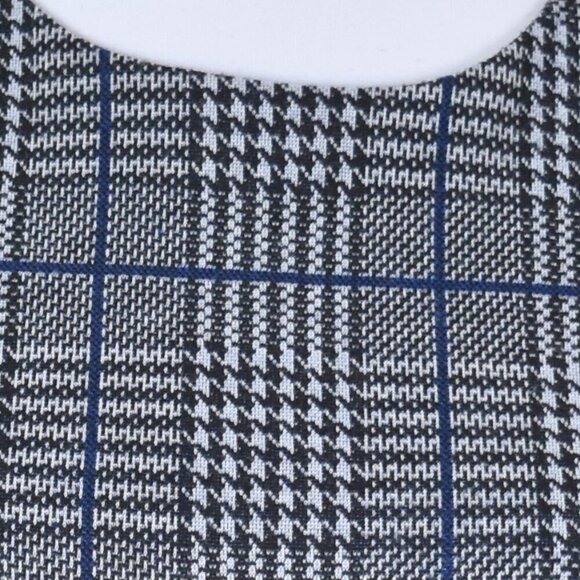 Calvin Klein Houndstooth Plaid Ruffle Sleeve Shift Dress - 8 - Picture 2 of 9
